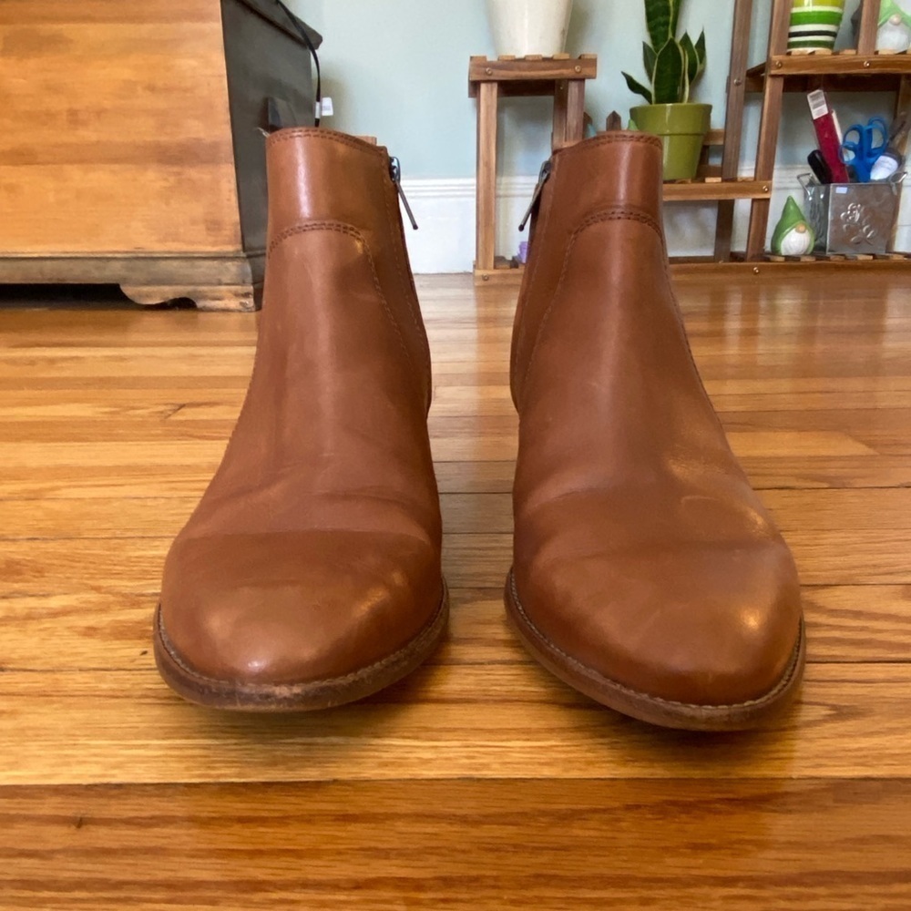 Madewell Booties Warm Cinnamon Leather Size 11 - Picture 4 of 12